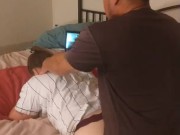 Latino Daddy Takes That Pussy In Multiple Positions (female and male moaning very loud when cumming)
