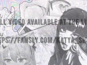 footjob in black stockings and shoes, cum on shoes 16/16