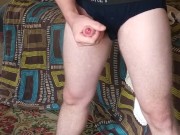 Friend recording hands free cumshot 14/16