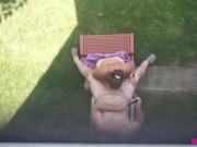 Backyard Blowjob's - A View From Above As Missy Sucks George's Cock 9/16