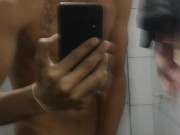 A quick one in the bathroom before my partner arrives 8/16