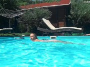 Bonnie sexy tight petite brunette pornstar swimming 13/16