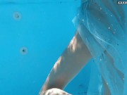 Bonnie sexy tight petite brunette pornstar swimming 14/16