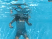 Bonnie sexy tight petite brunette pornstar swimming 6/16