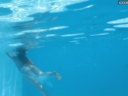 Bonnie sexy tight petite brunette pornstar swimming 7/16