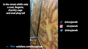 Crossdresser chastity public exhib