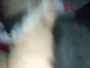 Step sister taking step brothers BBC with a buttplug in