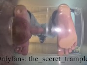Cock and balls puncaked under glass 2 (preview, full video on Onlyfans) cock and ball trampling 4/16
