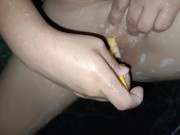 afeitando mi vagina peluda parte 2, latina con vagina peluda. 6/16