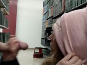 Heather Kane almost caught Sucking Cock in Public Library 12/16