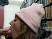 Heather Kane almost caught Sucking Cock in Public Library 6/16