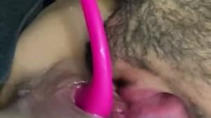 Chupando el coño de mi novia hasta que tiene una gran squirt