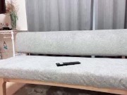 【男の夢 触り放題彼女】触りたくなったらソファーに押し倒してストッキング破いて体中を触りまくる変態彼氏　触っていくうちに最初は嫌がってたのにあそこは濡れ濡れに　日本人 / 素人カップル / 個人撮影 1/16