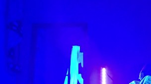 Neon shorts in your face during pullups!