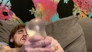 Fucking my fleshlight rough until amazing cumshot solo male masturbation