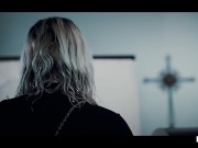 Blonde chick filled up with cum and fully destroyed inside coffin 13/16