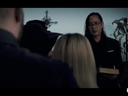 Blonde chick filled up with cum and fully destroyed inside coffin 3/16