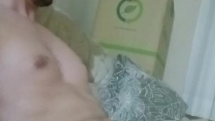 Handsome stud masturbating