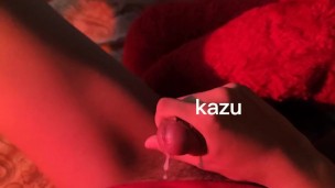 Cute asian boy faps when his family left him alone