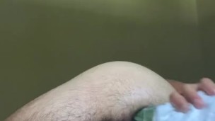 Thick Latino fucking cucumber