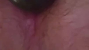 Gaping my ass with my inflatable plug