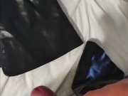 Cum on high black boots