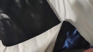 Cum on high black boots