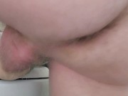 Fleshlight fucking in the bathroom