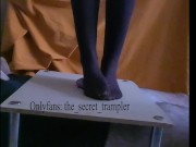 Nylon cock trampling board (preview, soon on onlyfans)