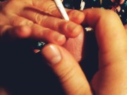 smoking a cigarette,playing with my cock 10/16