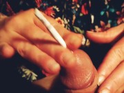 smoking a cigarette,playing with my cock 8/16