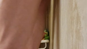 Straight boy takes 8inch toy