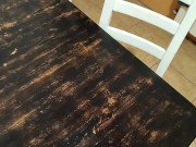 Поругался с женщиной и пошел мастурбировать на кухню, оставил на утро сюрприз 😈 3/16