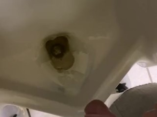 Ran to public urinal desperate to piss in my sweat pants caught recording