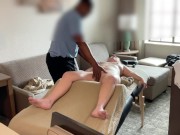 Wife’s massage goes from sensual to sexual part 2 she can’t resist getting his cock out 16/16
