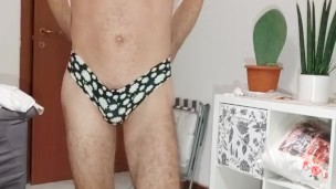 Femboy I try on my collection of women's panties