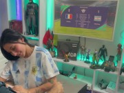 FRANCIA gana la final del mundo, hincha ARGENTINA tiene que pagar apuesta 1/16