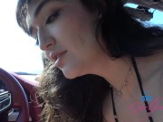 GFE Hookup and playing with Zoey JPEG in the car on this date - warmup and pussy play 16/16