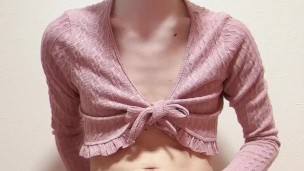 【Jp femboy KEN】女装オナニーで射精！精子はペロペロ飲みました♪