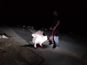 Hold me on leash like a dog to pee 6/16