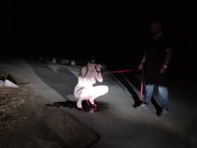 Hold me on leash like a dog to pee 8/16