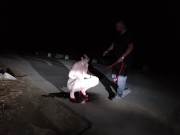 Hold me on leash like a dog to pee 9/16