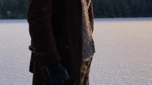 Jerking off on a frozen lake - Vertical 30 fps