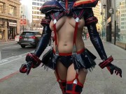 Teaser - Cosplay In the streets with lots of nip slip! 11/16