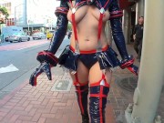 Teaser - Cosplay In the streets with lots of nip slip! 4/16