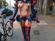 Teaser - Cosplay In the streets with lots of nip slip! 5/16