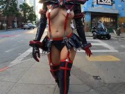 Teaser - Cosplay In the streets with lots of nip slip! 7/16