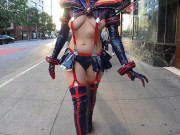 Teaser - Cosplay In the streets with lots of nip slip! 8/16