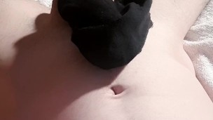 Italian guy jerks off and cums into a socket, the spunk drips