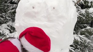 Santa fucks a snow woman - Vertical 60fps